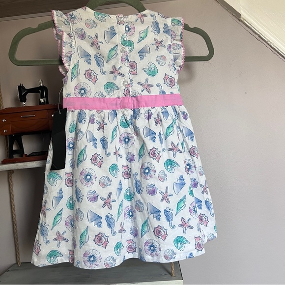 Sea shell pastel print ruffle dress - Picture 5 of 9